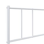 vidaXL Cadre de lit métal sans matelas et pied de lit blanc 100x190 cm