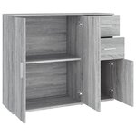 vidaXL Buffet Sonoma gris 91x29 5x75 cm Bois d'ingénierie