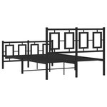 vidaXL Cadre de lit métal sans matelas avec pied de lit noir 120x190cm