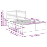 vidaXL Cadre de lit Gris Sonoma 140 x 190 cm Pin massif