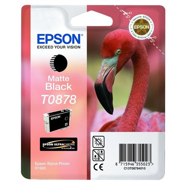 Epson t0878 flamant rose cartouche d'encre noir mat