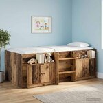 vidaXL Armoire de lit 2 Pièces Bois ancien 66 x 35 x 48 cm