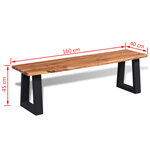 vidaXL Banc en bois d'acacia massif 160 cm