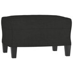 vidaXL Ensemble de canapés 4 Pièces avec coussins Noir Tissu