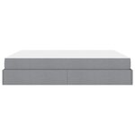 vidaXL Cadre de lit avec stockage Gris clair 180 x 200 cm tissu