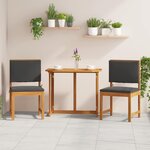 vidaXL Chaise de jardin 2 Pièces Marron 50 x 50 x 91cm