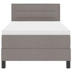vidaXL Lit boxspring avec matelas avec matelas Taupe 80 x 200 cm tissu