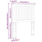 vidaXL Tête de lit avec tête de lit Blanc 75 cm Bois d'ingénierie