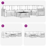 vidaXL Ensemble de canapés d'extérieur 6 Pièces Naturel et Beige