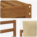 vidaXL Ensembles de canapés avec coussin 6 Pièces Naturel et Beige
