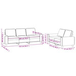 vidaXL Ensemble de canapés 2 Pièces crème tissu
