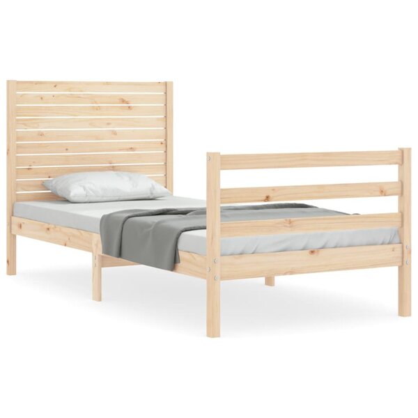 vidaXL Cadre de lit sans matelas 90x200 cm bois massif