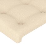 vidaXL Tête de lit avec oreilles Crème 93x23x78/88 cm Tissu