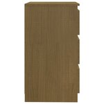 vidaXL Table de chevet Marron miel 60x36x64 cm Bois de pin massif