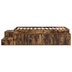 vidaXL Lit de rangement en chêne fumé 75x190 cm