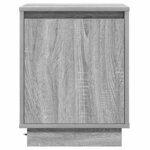 vidaXL Cabinet de chevet avec 2 Pièces Gris 39 x 34.5 x 50 cm