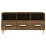 vidaXL Meuble TV Chêne marron 102x36x50 cm Bois d'ingénierie