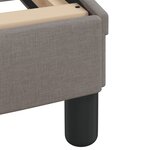 vidaXL Lit avec matelas taupe 160x200 cm tissu