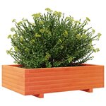 vidaXL Jardinière cire marron 90x60x26 5 cm bois de pin massif