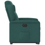 vidaXL Fauteuil inclinable électrique vert foncé tissu