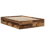 vidaXL Cadre de lit sans matelas vieux bois 140x190 cm bois ingénierie