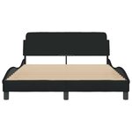 vidaXL Cadre de lit Dover noir 120x200 cm tissu