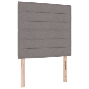 vidaXL Lit à ressort LED avec matelas Taupe 90 x 200 cm tissu