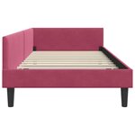 vidaXL Cadre de lit d'angle Rouge bordeaux 80 x 200 cm