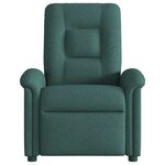 vidaXL Fauteuil de massage inclinable Vert foncé Tissu