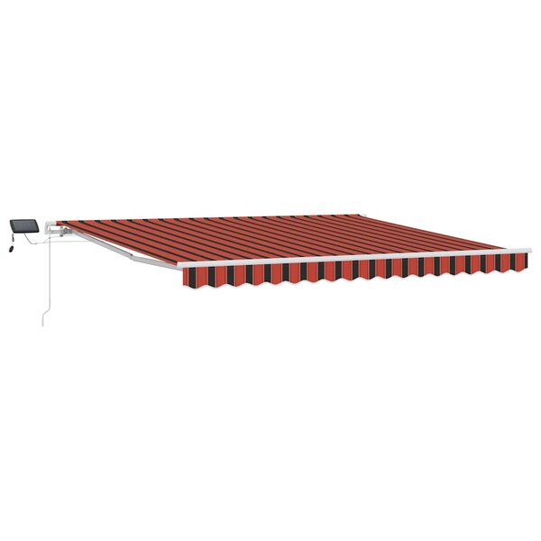 vidaXL Auvent Rétractable orange et marron 400 × 300 cm Tissu et acier