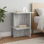 vidaXL Table basse 2 Pièces Sonoma gris 40 x 30 x 49 cm Bois d'ingénierie