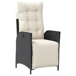 vidaXL Ensemble de jardin de 7 pièces en poly rattan noir