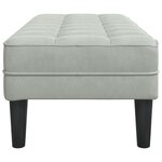 Banc vidaXL Gris clair 113 cm en velours