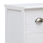 vidaXL Buffet avec 10 tiroirs Blanc 113x30x79 cm Bois