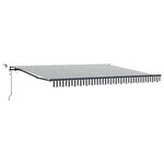 vidaXL Auvent rétractable automatique avec LED anthracite et blanc