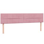 vidaXL Sommier à lattes de lit avec matelas rose 180x220 cm velours