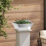vidaXL Jardinière en Acier Inoxydable 40x40x15 cm