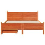 vidaXL Cadre de lit sans matelas cire marron 140x190cm bois pin massif
