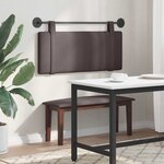 vidaXL Tête de lit suspendue Marron foncé Tissu