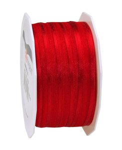 Organza marseille 50-m-rouleau 10 mm  rouge