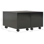 vidaXL Table basse Noir brillant 60x60x35 cm Bois d'ingénierie