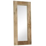 vidaXL Miroir Bois massif de manguier 50 x 110 cm