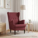 vidaXL Fauteuil Bordeaux Tissu