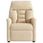 vidaXL Fauteuil inclinable électrique crème tissu microfibre
