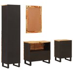 vidaXL Ensembles de salle de bain Naturel Bois de mangue massif