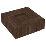 vidaXL Table basse chêne marron 100x100x40 cm bois d'ingénierie