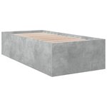 vidaXL Cadre de lit gris béton 90x190 cm bois d'ingénierie