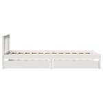 vidaXL Cadre de lit sans matelas blanc 90x200 cm bois de pin massif