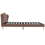 vidaXL Cadre de lit Marron Tissu 135x190 cm