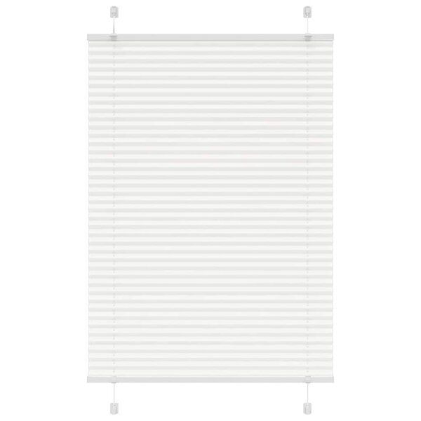vidaXL Store plissé blanc 85x100 cm largeur du tissu 84 4 cm polyester
